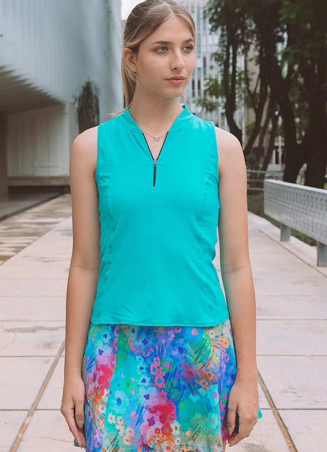 DonaJo short sleeve shirts*Alley Mock-Neck Tank () Miami