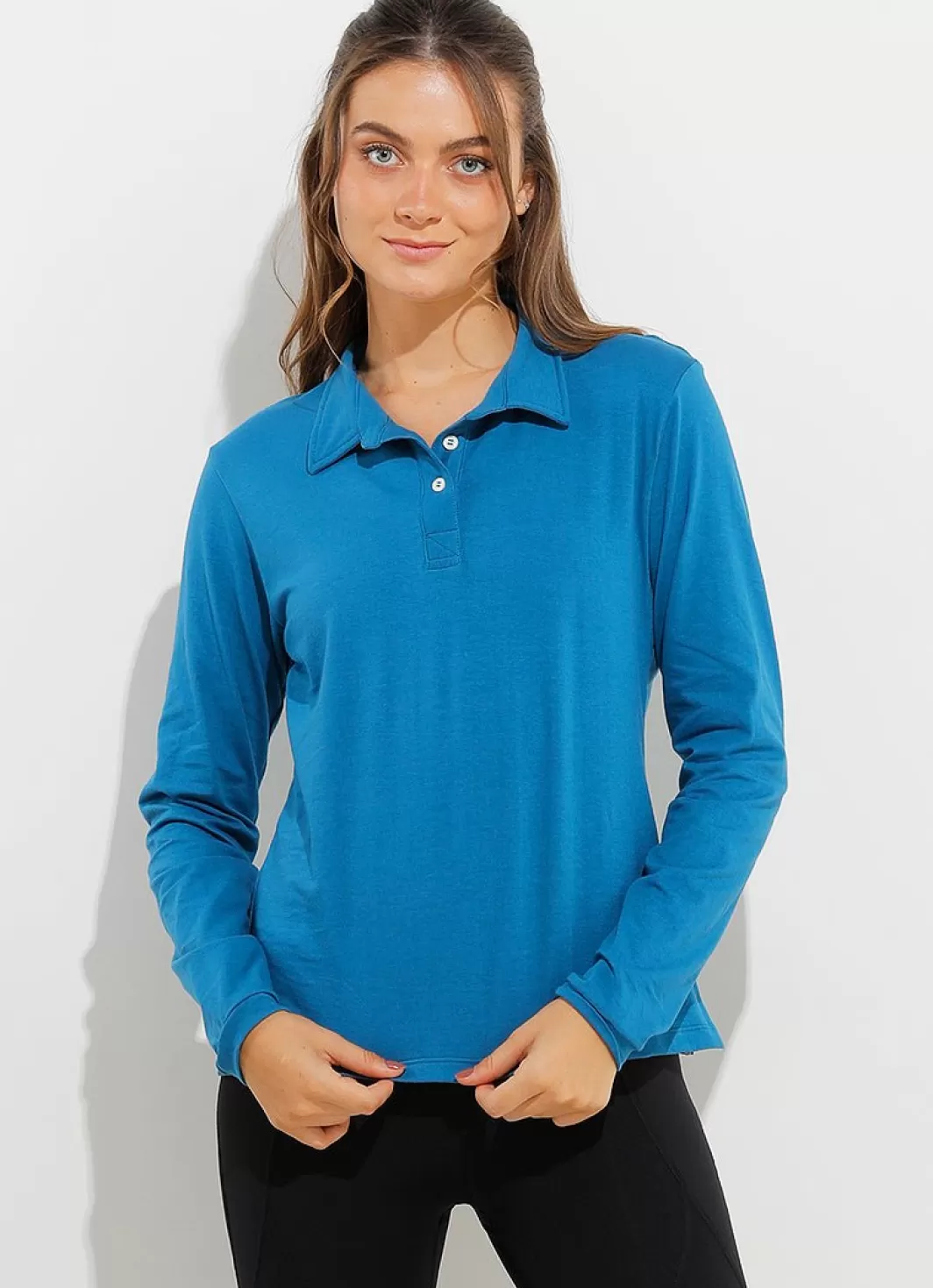 DonaJo long sleeve shirts*Court LS Polo () Blue