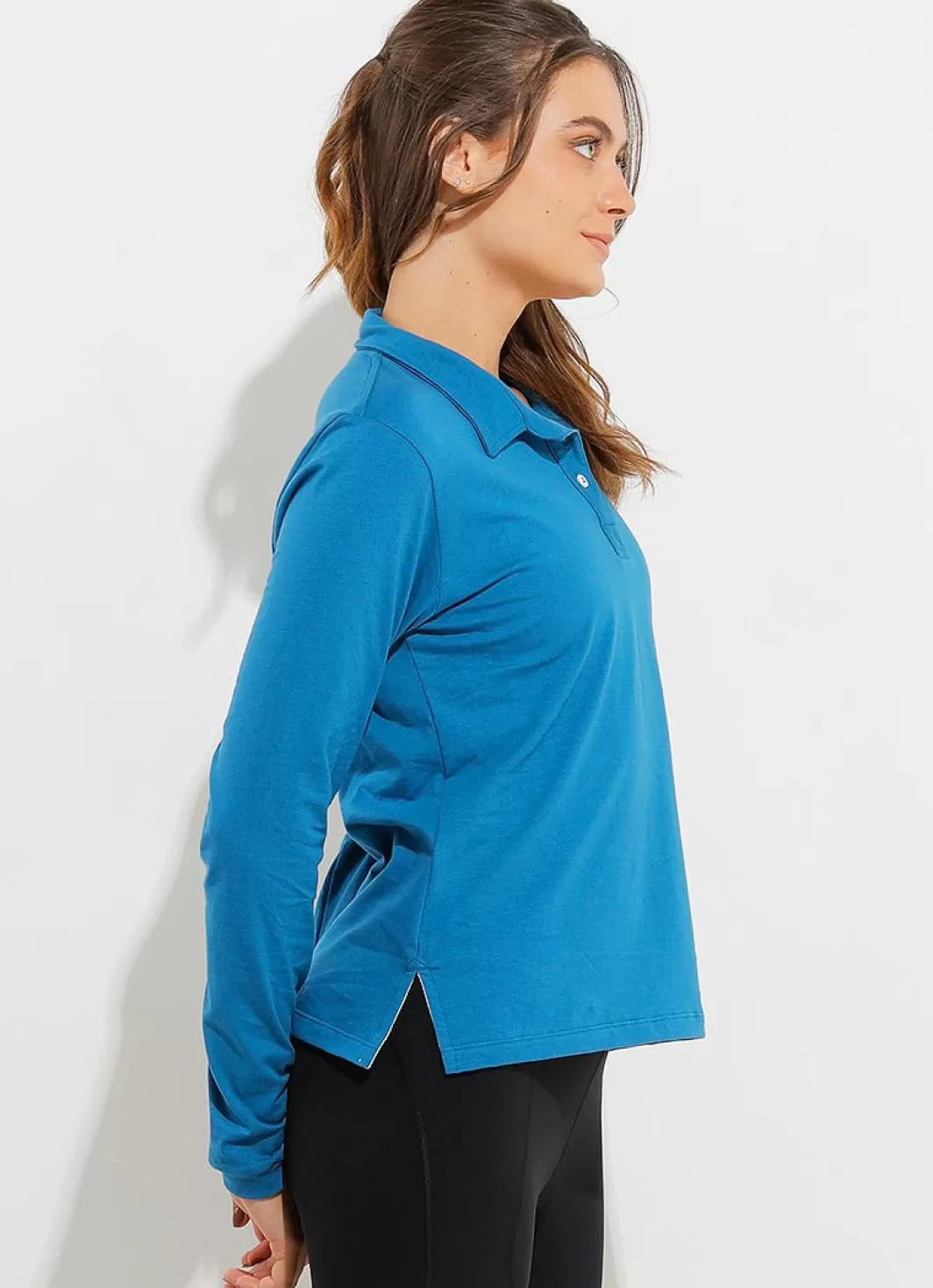 DonaJo long sleeve shirts*Court LS Polo () Blue