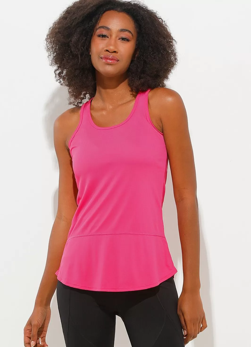 DonaJo tank tops*Day Glow Tank () UPF 50+ Pink Batom