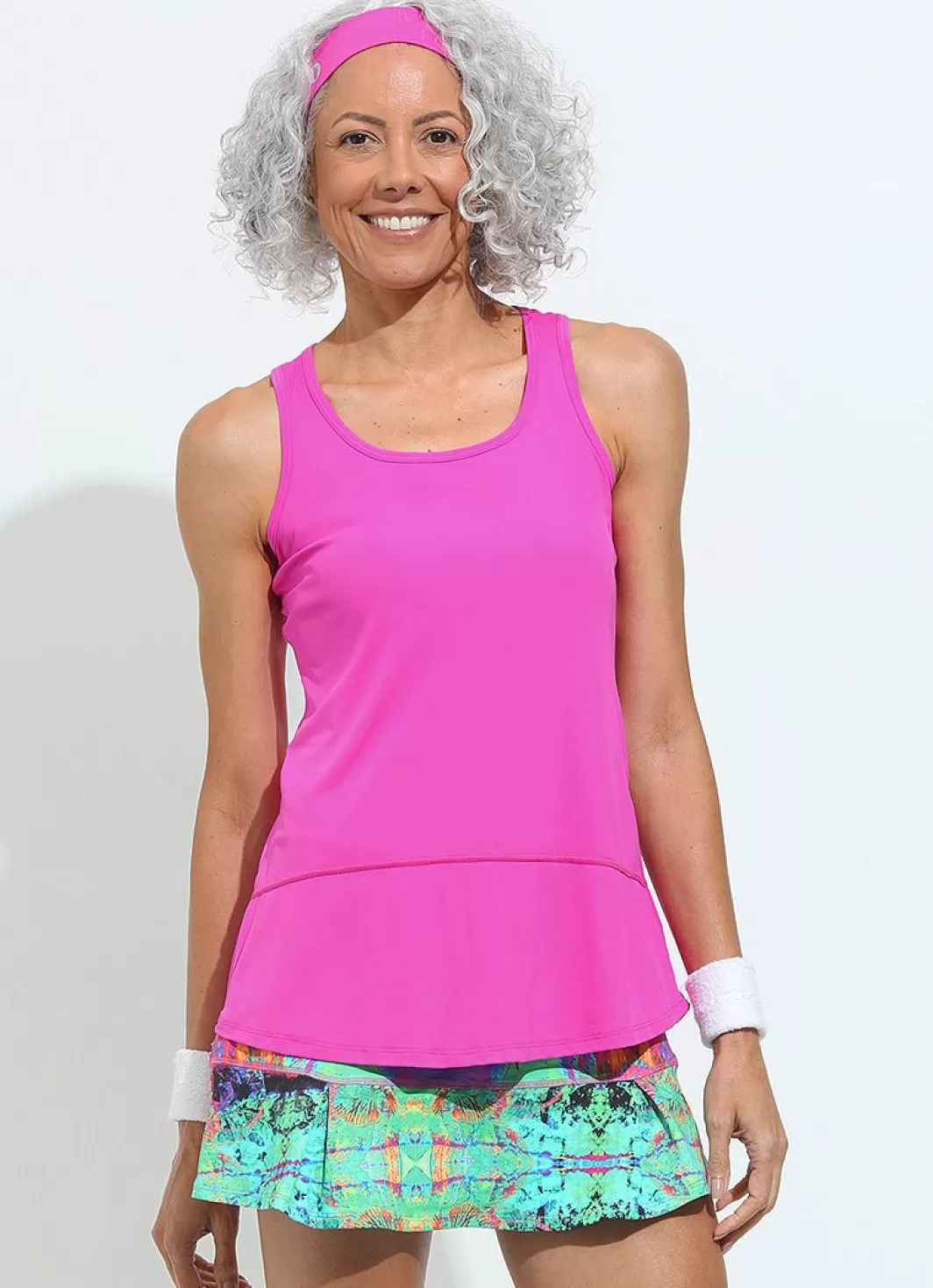 DonaJo tank tops*Day Glow Tank () UPF 50+ Pink Power