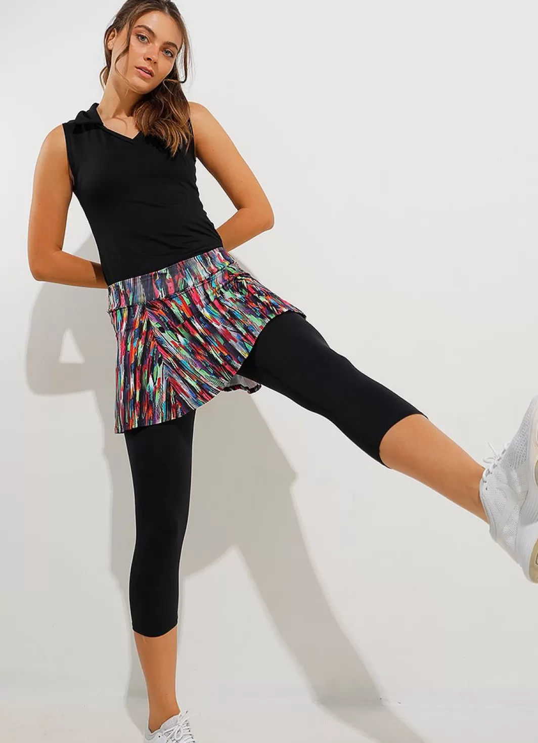 DonaJo skirted leggings & capris | skirted leggings & capris*Love Skirted Capri () Feathers