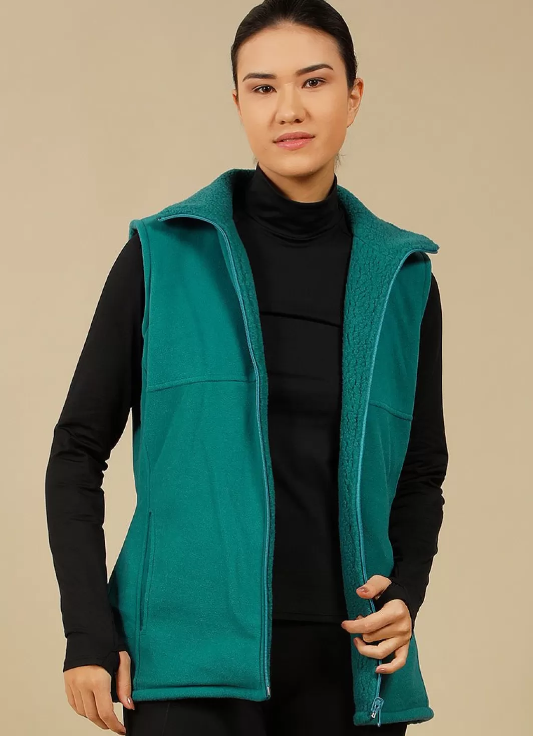 DonaJo jackets & vests*Sherpa Vest () Blue