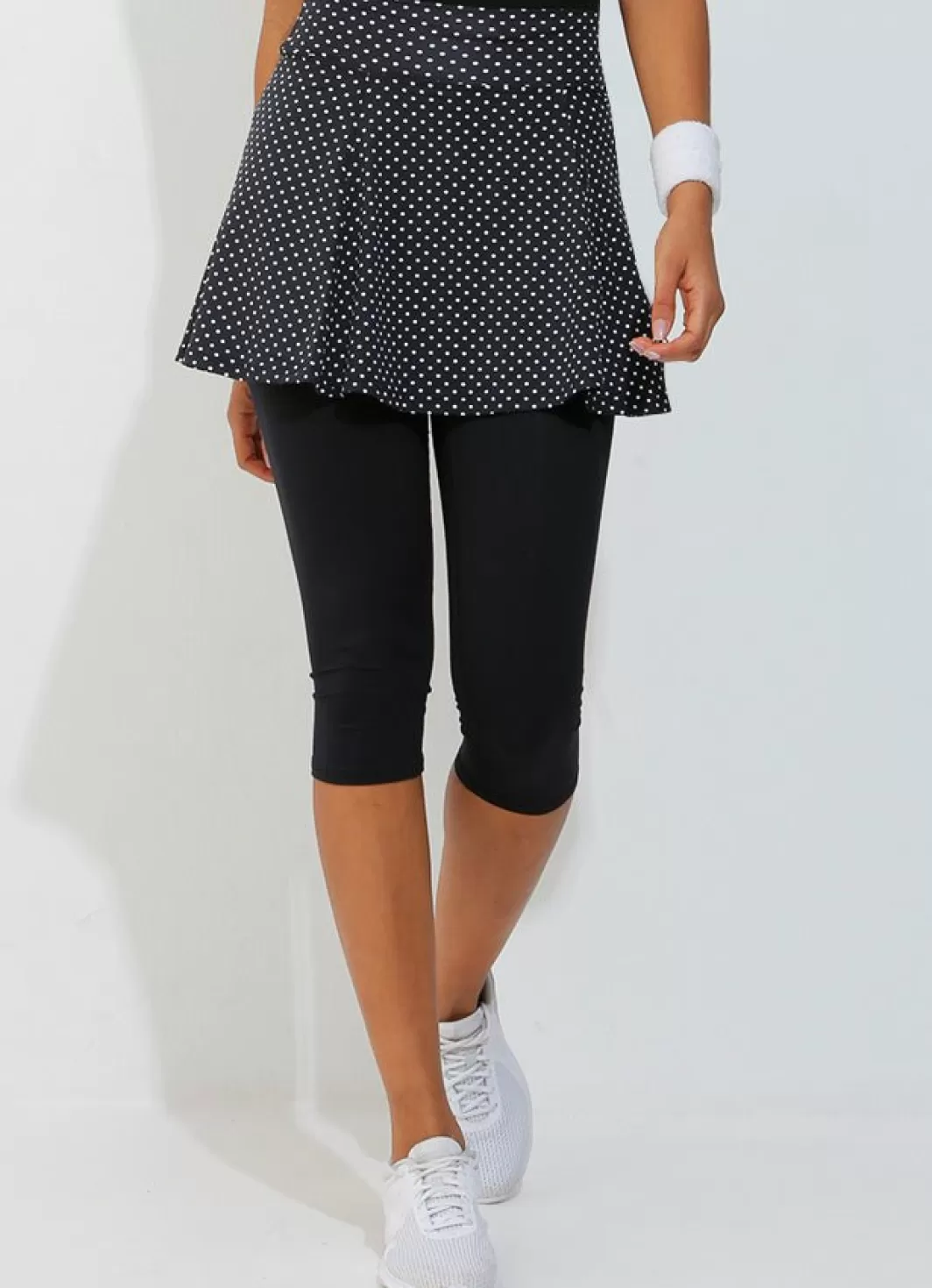 DonaJo skirted leggings & capris | skirted leggings & capris*Skirted Capri (/Blk) Black Polka Dot