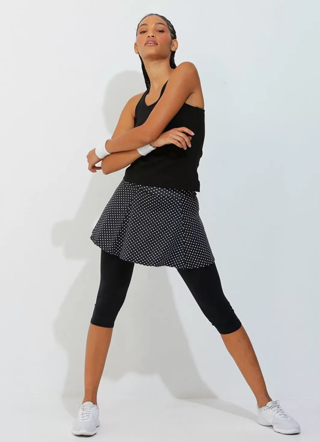 DonaJo skirted leggings & capris | skirted leggings & capris*Skirted Capri (/Blk) Black Polka Dot